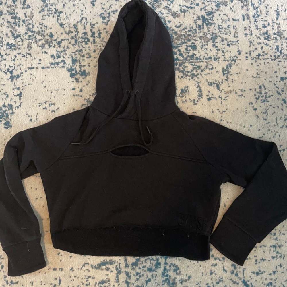 Cropped gym shark hoodie
